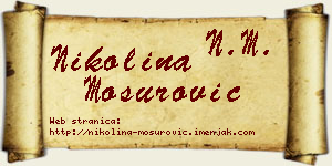 Nikolina Mosurović vizit kartica